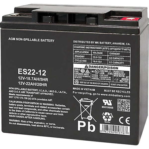 22 Ah AGM battery 