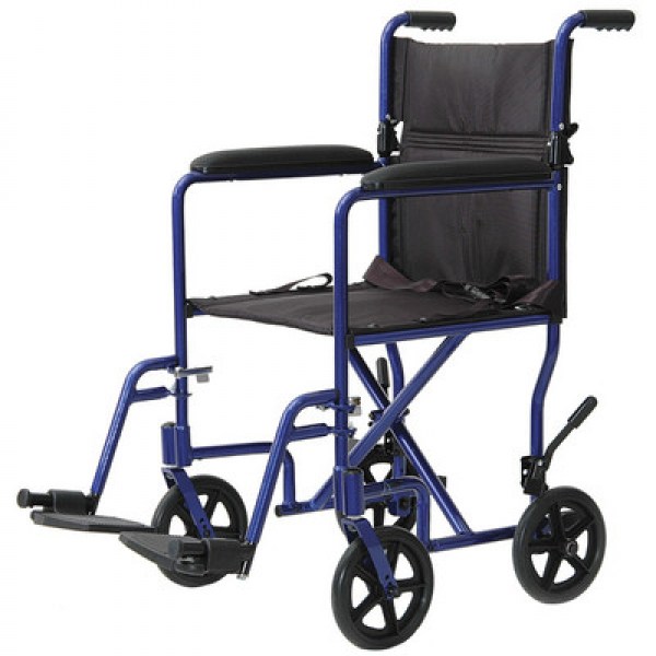 Lightweight Aluminum Transport Wheelchair 19"
